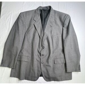 Gianelli‎ Mens Blazer Wool Blend Gray Business Casual Sport Jacket 54R